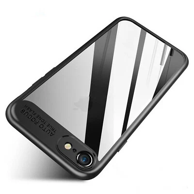 Cover per Iphone 8 Apple Bumper Custodia Nera Trasparente Slim Shockproof - Immagine 1 di 4