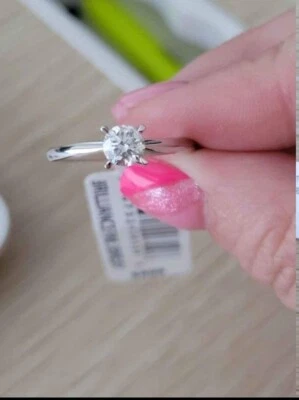 Помолвочное кольцо с одним бриллиантом 10 кВт BFJ 1/2 карата размер 7 - Изображение 1 из 3