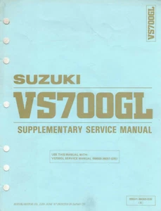 OEM Genuine Suzuki Dealer/Owner's Service/Repair Manual 1987 VS700 Intruder - Picture 1 of 2