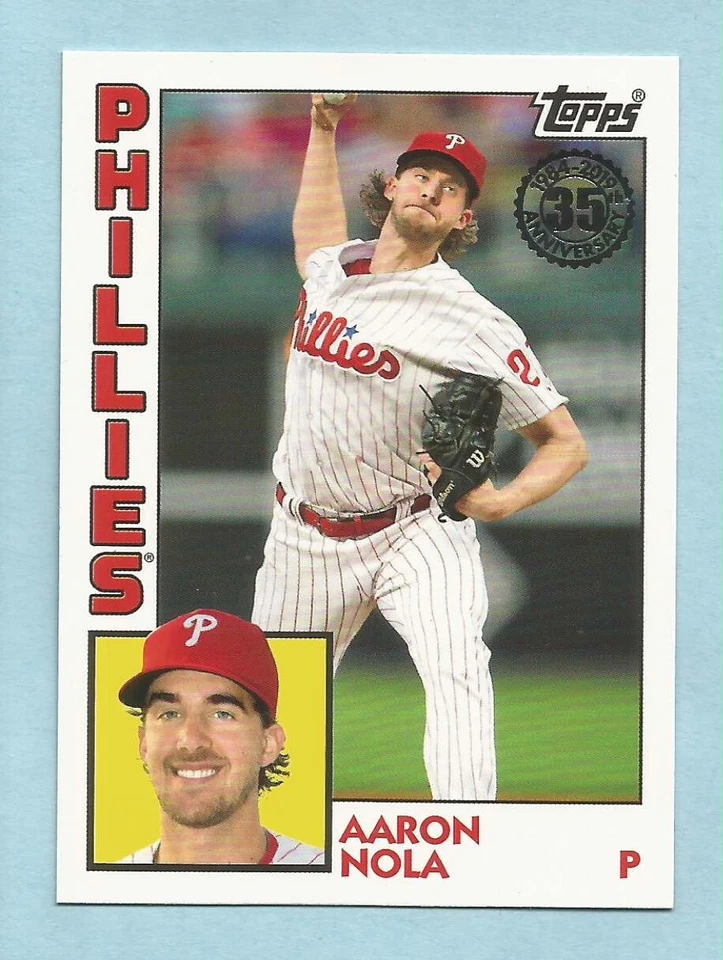2019 Topps Baseball Aaron Nola Phillies T84-74 1984 35th Anniversary - Image 1 of 1