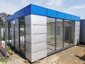 Bürocontainer Container Büro Verkaufsraum Pavillon 6x2,5m 2 Räume PIR Platten - Bild 1 von 6