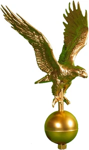 Fahnenmast Adler 12 Zoll Gold Amerikanische Flagge Stange Topper Made in USA - Bild 1 von 5