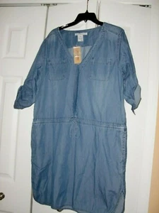 NWT~Women~AMERICAN RAG CIE~ASPEN~NATASHA WASH~POCKETS~Knee Length~DRESS size XL - Picture 1 of 10