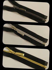 CERNIERA LAMPO DIVISIBILE CATENA 6 NYLON METALIZZATA AD 1 CURSORE  - Foto 1 di 4