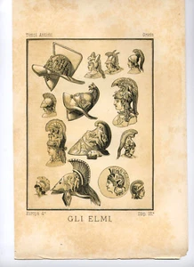 SVENDITA COLLEZIONE ELMI INCISIONE DI BRUNO E SALOMONE 1800 - Foto 1 di 1