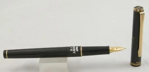 Pilot Duet Black & Gold Fountain Pen - Fine Nib - 1980's New-Old-Stock - Picture 1 of 7