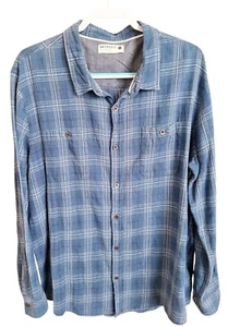 Camisa Retrofit Para Hombres 2XL Azul Franela a Cuadros Abotonada Aire Libre Camping Senderismo  - Imagen 1 de 5
