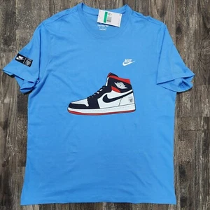 1901 Nike Alianza Lima Soccer T-Shirt Air Jordan One Men XL Peru Farfan Guerrero - Picture 1 of 6