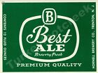 Best Ale Beer Label 9" X 12" Metal Sign