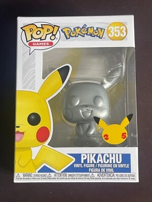 Funko POP Vinyl Pokemon Pikachu Silver #353 (25th Anniversary) - image 1 of 4