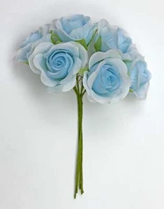 Linea Due Elle Bouquet Fiori Rosa Polyester D 3,5 Cm Celeste 36 Pz - Imagen 1 de 1