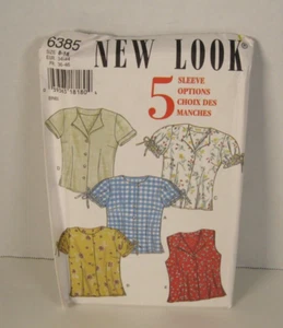 New Look 6385 Shirt w/ Side Slits, 5 Sleeve Options Misses' 8-18 Pattern Uncut - Picture 1 of 2
