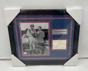President Jimmy Carter & Richard Petty Signed Photo Cut Framed JSA COA - Picture 1 of 9