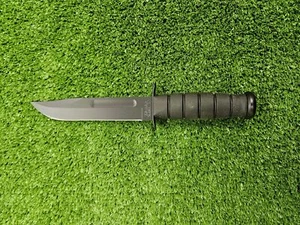 Ka-Bar Fighting Fixed Knife 7" Carbon Steel Blade Black Rubber Handle - KA1213 - Picture 1 of 2