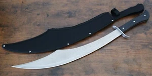 25” Scimitar Full Tang Wood Handle Nylon Sheath 18” Curved Blade Back Strap - Picture 1 of 7