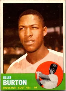 1963 Topps ELLIS BURTON #262 Houston COLT 45s no creases - FREE Ship! - Picture 1 of 2