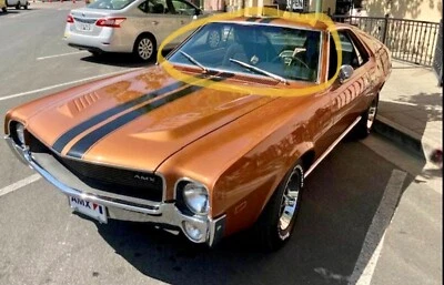 ВИНТАЖНЫЙ 1968-74 AMC Javelin AMX комплект отделки переднего лобового стекла молдинг полный 5 шт.  - Изображение 1 из 4