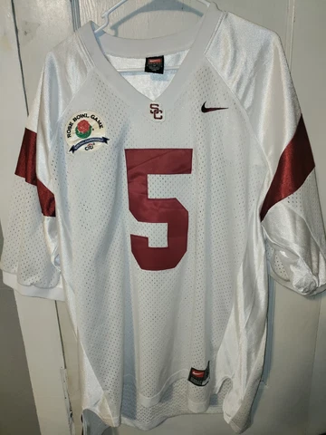 Vintage USC Trojans Reggie Bush #5 Rose Bowl Nike Stitched Jersey Men's Size 52 Cover