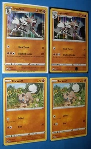 2x Lycanroc 030/073 holo, 2x Rockruff 029/073 Pokemon card Champion's Path NM - Bild 1 von 1