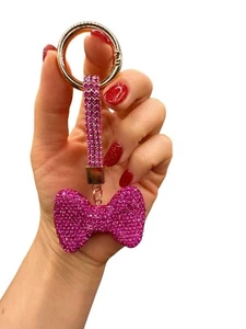 Luxury Rhinestone Bow, Ribbon Keychain, Keyring, Bag Charm Accessory - Picture 1 of 25