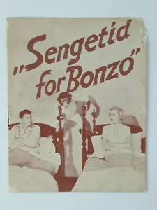 Ronald Reagan Diana Lynn Vintage Bedtime for Bonzo 1951 Danish Movie Program - Picture 1 of 2
