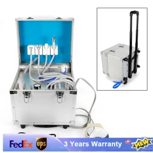 Unità di consegna mobile dentale rolling box compressore aria aspirazione + 4 fori 360 W USA - Foto 1 di 12