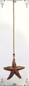 Handcrafted Copper Bronze Topaz Starfish Made W Swarovski Ceiling Fan Pull - Picture 1 of 5