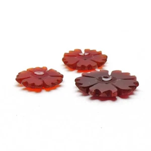 CHARMING 3 PCS 29.25 CTS RED ONYX CARVING GEMSTONE - Picture 1 of 3