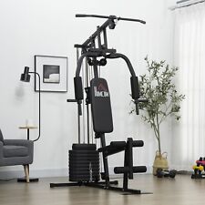 Homcom A91-176 Multifunction Home Gym Machine with 45kg Weight Stack - Black