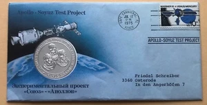Numisbrief Apollo Soyuz Test 1975, 999,9er Silber AG USA ø 40 mm (S4-40-2/1 - Picture 1 of 2
