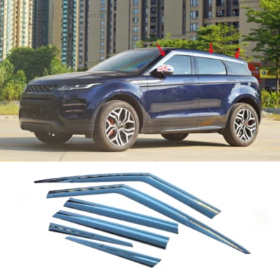 Chrome Visor Vent Shades Sun Rain Guard 23-24 for Land Rover Range Rover Evoque  - Image 1 of 4