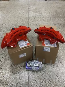 New GM 2015-19 Chevy Corvette Z06 Front Red Brembo 6 Piston Calipers + Pin Kit - Picture 1 of 7