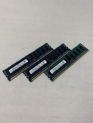 Hynix 12GB Kit 3x4GB 1Rx4 PC3L-10600R-9-12-C2 HMT351R7CFR4A-H9 T8 AD Server Ram - Image 1 of 4