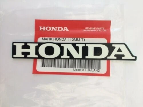 HONDA MARK 110mm WHITE / BLACK DECAL STICKER LOGO BADGE *** GENUINE HONDA *** - Image 1 of 1