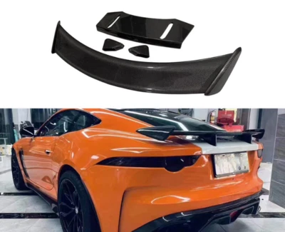 Real Carbon Fiber SVR Style Rear wing bumper spoiler For Jaguar F-TYPE 2013-2019 — 第 1/4 张图片