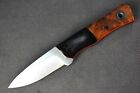 Fiddleback Forge Esquire by Andy Roy .13" 01 Blade, Micarta Bolstered Burl Wood