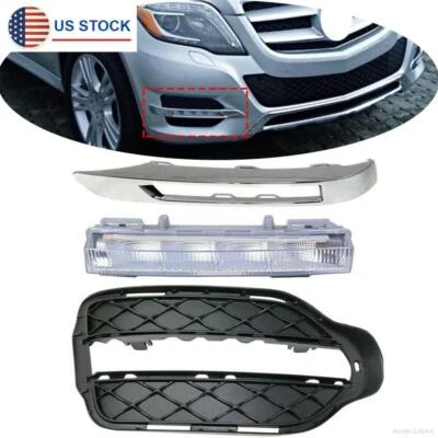 3pcs Front Right Fog Driving Light ASSY For Mercedes Benz X204 GLK350 2013-2015 - Image 1 of 4