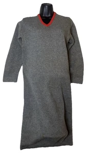 Vintage 1970er Sears Shetland Wolle grau rot Pullover Kleid Small/Medium Mod - Bild 1 von 5