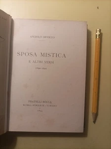 sposa Mistica e altri versi Angiolo Orvieto f.lli bocca 1893. Dedica E. Cecconi - Picture 1 of 8