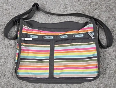 Bandolera ajustable a rayas multicolor LeSportsac Expandale Foto 1 de 4