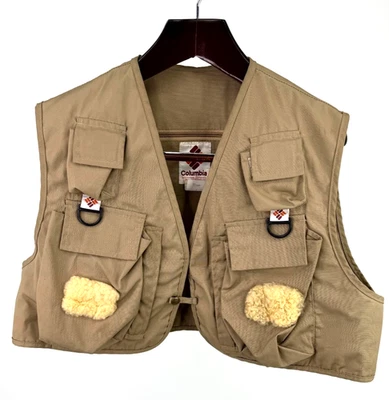 Chaleco Columbia Vintage Para Hombre XL Marrón Pesca Utilitario Hecho en EE. UU. Años 80 Foto 1 de 4