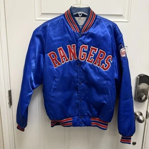 Chaqueta Bomber Swingster Texas Rangers Azul Años 90 De Colección Para Hombre Talla Grande - Imagen 1 de 11