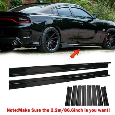 86.6" Side Skirt Extension Splitter Rocker Panel Gloss Black For Toyota Corolla - Изображение 1 из 4