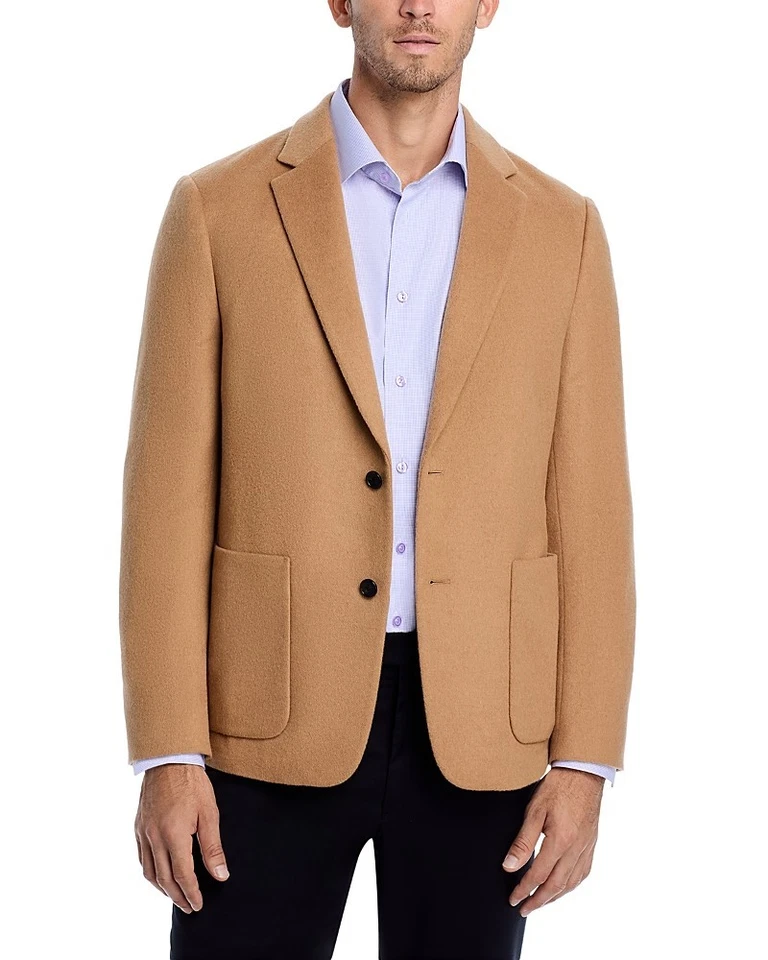 Blazer Abrigo Deportivo Theory Para Hombre Calce Ajustado 36 R Beige Sólido Elástico Foto 1 de 1
