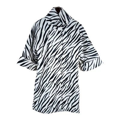 Samuel Dong Zebra Print Trench Coat Dolman Sleeves Dramatic All Season Size S - Image 1 of 4