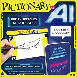 Mattel Games Pictionary Vs. AI Familienspiel für Spieleabende mit Kindern, Erwac - Bild 1 von 10