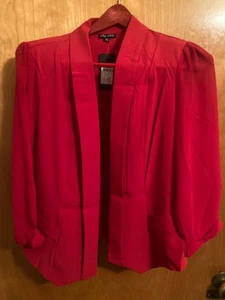 CHAQUETA CITY CHIC BLAZER DRAPEADO COLOR ROJO AMAPOLA TALLA PEQUEÑA - Imagen 1 de 3