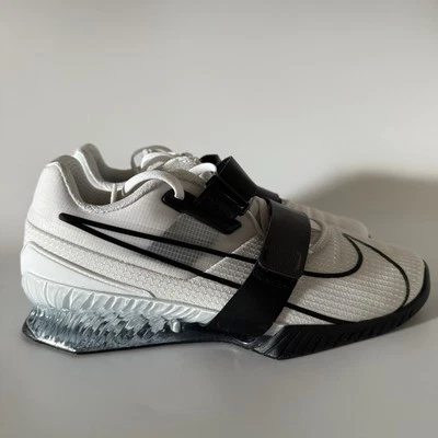 Nike Men’s Size 11 Romaleos 4 Weightlifting Shoes White/Black CD3463-101 NEW - Image 1 of 4
