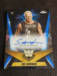 2025 Topps Chrome Sapphire WWE The Sandman Legendary Chrome Autogramm - Bild 1 von 2