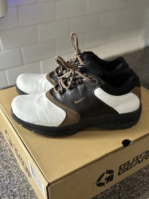 Vintage Nike Oxford Golf Shoes Men’s Size 12 White Brow Black Leather Golfing - Image 1 of 4